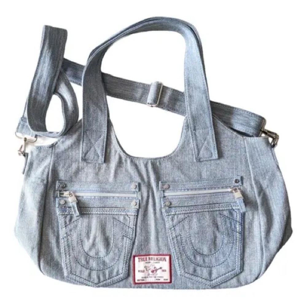 True Religion Blue Denim Shoulder Bag